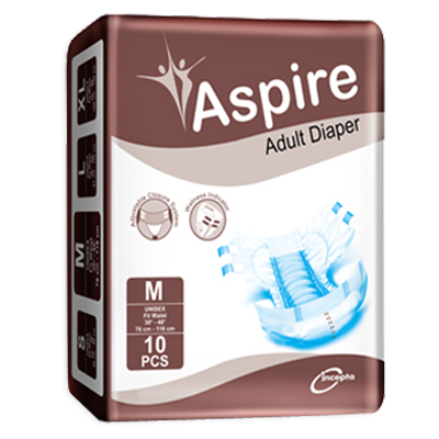 Aspire Adult Diaper-M 10pcs
